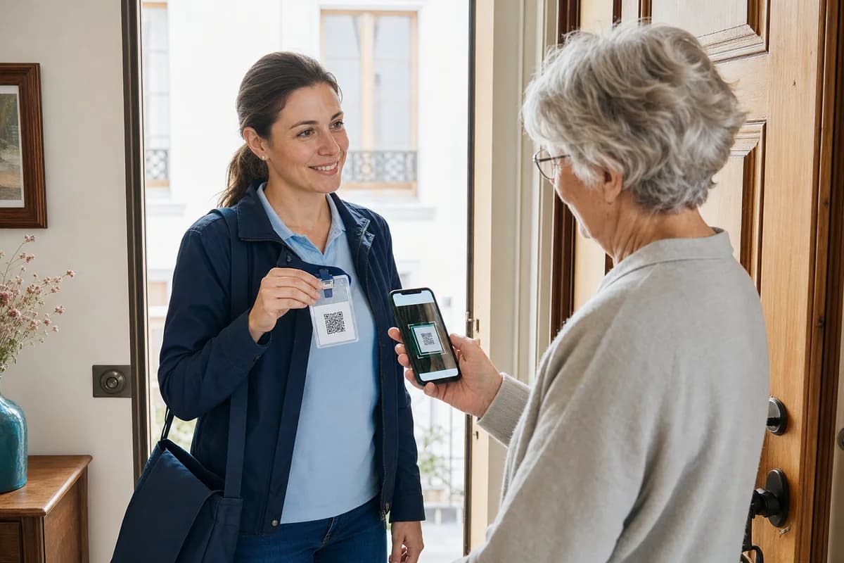 Équipe du secteur Aide a domicile lors d'un contrôle d'accès