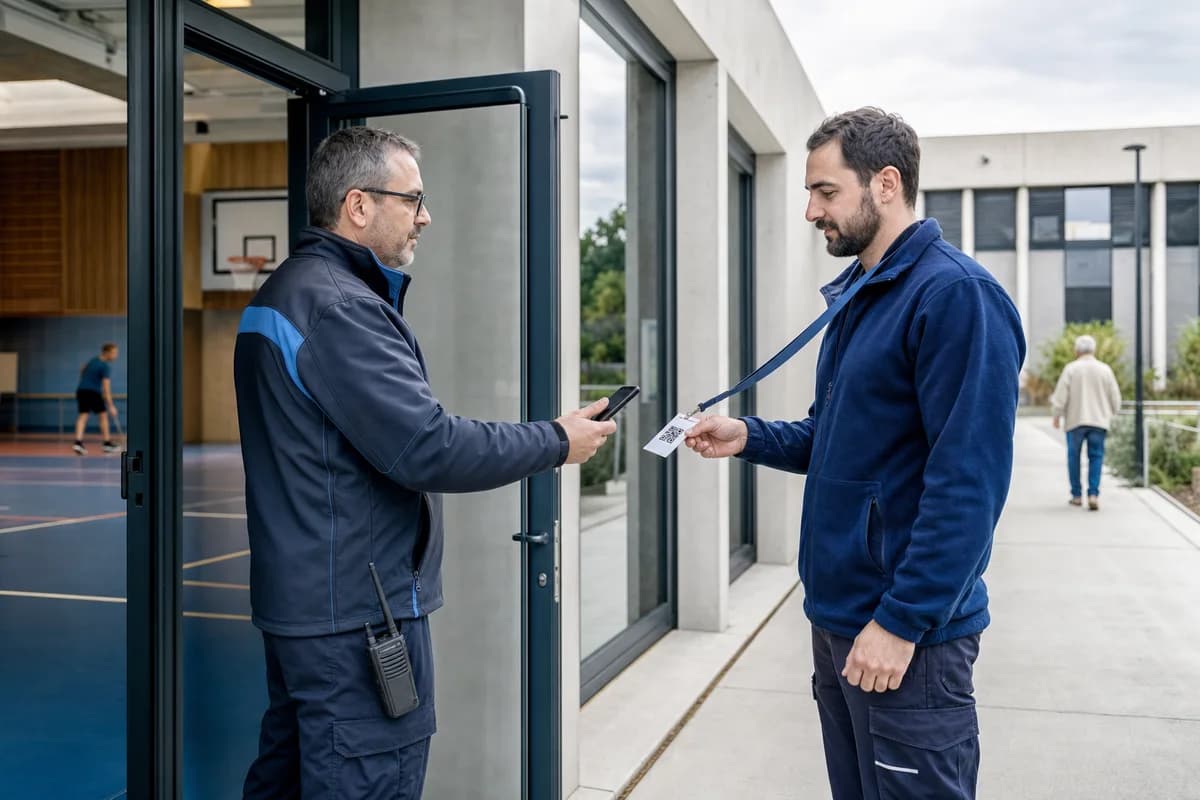 Équipe du secteur Collectivites lors d'un contrôle d'accès