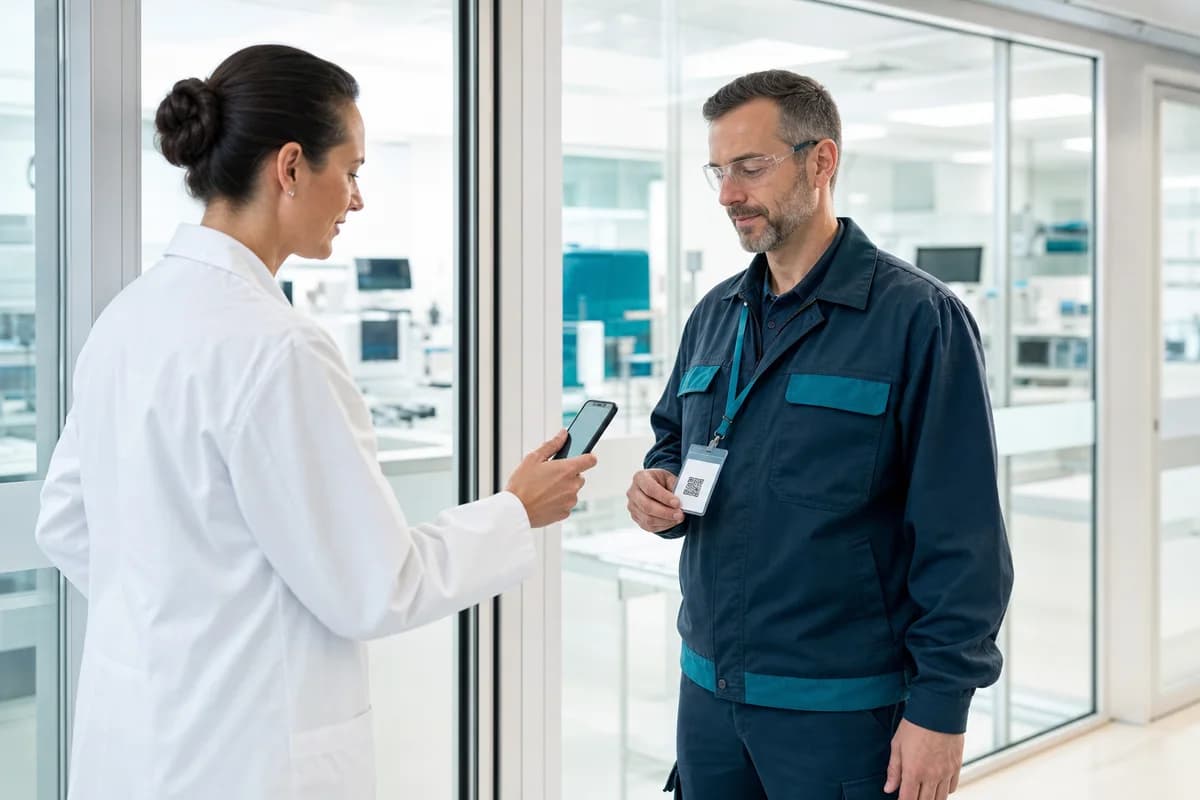 Équipe du secteur Sante & laboratoires lors d'un contrôle d'accès